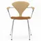 Cherner Chair Company Cherner Metal Base Armchair with Seat Pad