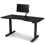 Copeland Furniture Invigo Ergonomic Sit-Stand Desk with Monitor Arm - 3048-RRC-EE-53-B-G-M-P-N-N-N