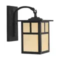 Arroyo Craftsman Mission Arched Arm Outdoor Wall Sconce - MB-6TOF-BK