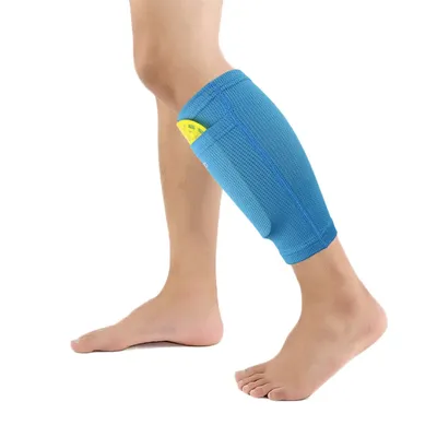 Protège-tibias de football avec poche pour adulte manchon de jambe pratique chaussette de soutien