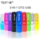 TEXT ME – clé USB haute vitesse OTG 64GBUsb Stick 32 go 16 go 8 go lecteur Flash pour Android