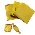 Papier d'aluminium doré pour emballage cadeau gaufrage en métal emballage de bonbons emballage de