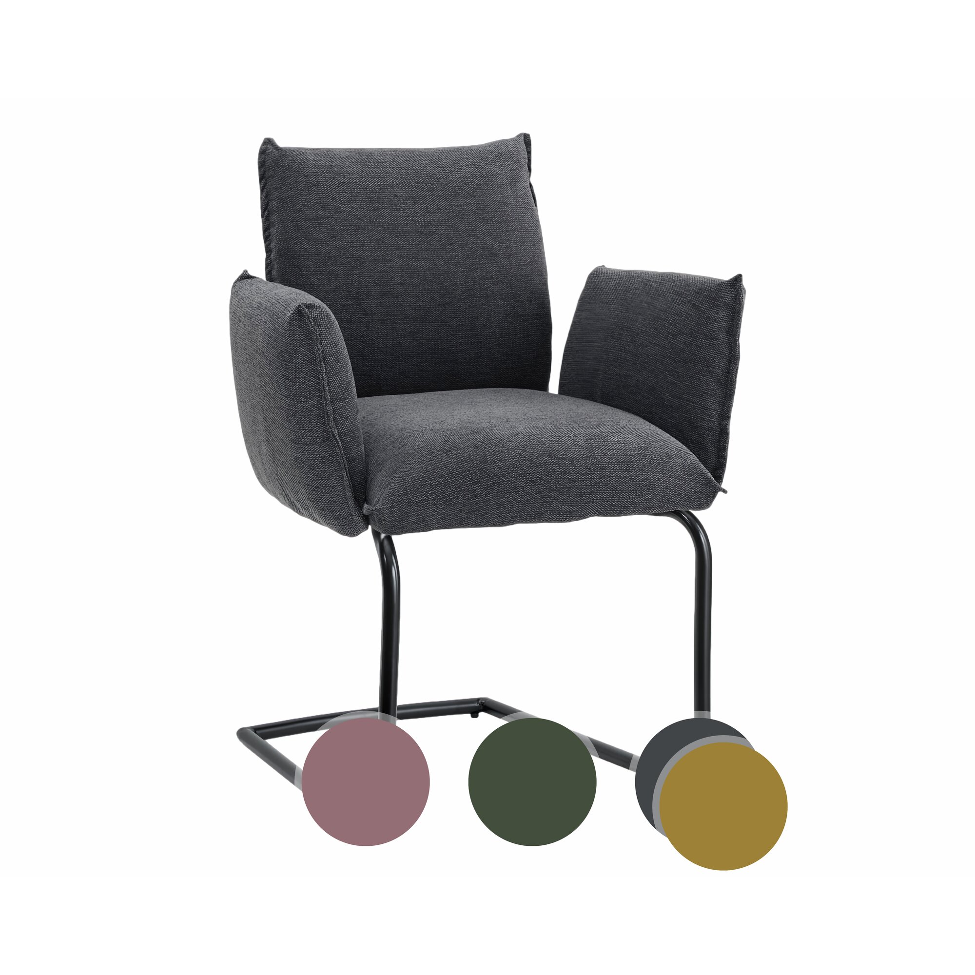 designline »SIT DOWN« Polsterstuhl Swing mit Armlehnen / grün Image