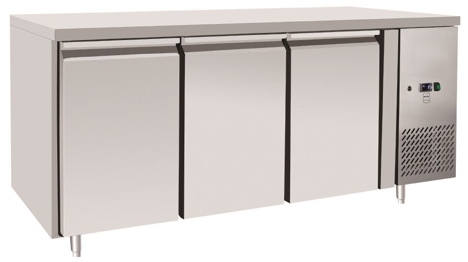 METRO PROFESSIONAL Tiefkühltisch GCF3100, 179.5 x 70 x 85 cm, 334 L, 3 Türen, silber Image