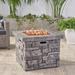 17 Stories Cookson 24" H x 30" W Stone Propane Outdoor Fire Pit Table Stone in Gray | 24 H x 30 W x 30 D in | Wayfair