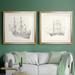 Breakwater Bay Antique Ship Sketch I Antique Ship Sketch I - 2 Piece Picture Frame Drawing Print Set Paper, in Gray | Wayfair