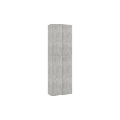 vidaXL Büroschrank Betongrau 60x32x190 cm Holzwerkstoff