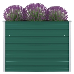 vidaXL Hochbeet 100 x 100 x 77 cm Verzinkter Stahl Grün