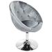 Mercer41 Giselle Contemporary Vanity Chair w/ 360 Degree Swivel Makeup Vanity Seat w/ Adjustable Height Upholstered, in Gray | Wayfair