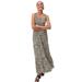 Plus Size Women's Tiered Maxi Dress by ellos in Black Cream Print (Size 22/24)