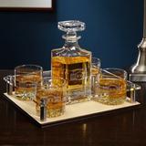 Darby Home Co Marquee Engraved Liquor Decanter Presentation Set Glass | 8.5 H x 3.5 W in | Wayfair FF596CC45BCF4D4A8505B0A5869F0162