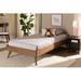 George Oliver Ash Walnut Finished Wood Platform Bed Frame (Twin) Wood in Brown | 14.9 H x 40.55 W x 77.4 D in | Wayfair