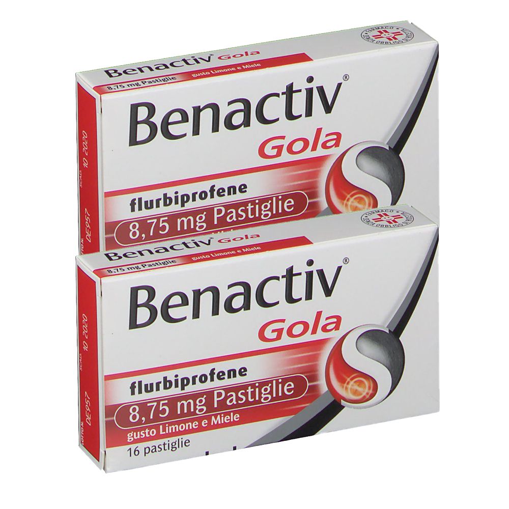 BENACTIV GOLA 8,75 mg Pastiglie gusto Limone e Miele Set da 2 2x16 pz