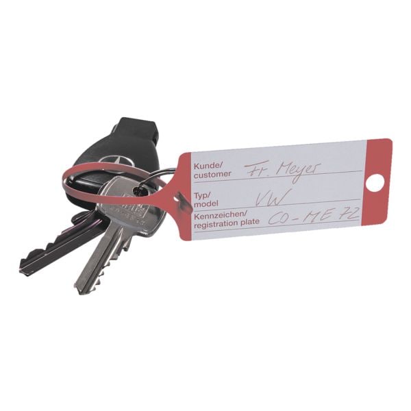 EICHNER 5 Pack je 100 PP-Schlüsselanhänger rot