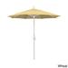 California Umbrella 7.5' Rd. Aluminum Patio Umbrella, Crank Lift with Push Button Tilt, White Finish, Sunbrella Fabric