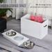 PawHut Dog Feeding Station with 2 Stainless Steel Bowls for Large Dogs - 23.5"L x 11.75"W x 16.25"H