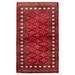 ECARPETGALLERY Hand-knotted Finest Peshawar Bokhara Dark Red Wool Rug - 3'1 x 5'3