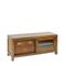 Meuble TV 1 porte 3 tiroirs en bois marron L 115 cm