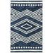 White 36 x 0.1181 in Indoor Area Rug - Union Rustic Vedika Southwestern Handmade Tufted Wool Navy/Ivory Area Rug Wool | 36 W x 0.1181 D in | Wayfair