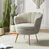 Barrel Chair - Etta Avenue™ Hendrix Barrel Chair Wood/Polyester/Fabric in Brown | 31 H x 30 W x 28 D in | Wayfair 91312968BF954FC59B1E6C5CBFD2DA5B