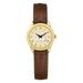 Women's North Carolina Tar Heels Gold Medallion Brown Leather Wristwatch