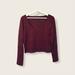 American Eagle Outfitters Tops | Burgundy American Eagle Long Sleeve Top | Color: Red | Size: Xl