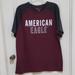 American Eagle Outfitters Shirts | American Eagle Burgundy Graphic Mens Tee | Color: Gray/Red | Size: Xl