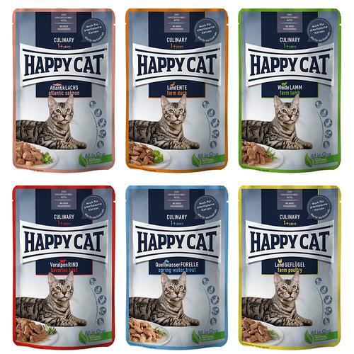 12x85g Mix I Happy Cat Pouch Meat in Sauce Nassfutter Katze