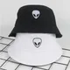 Chapeau unisexe Alien solide noir et blanc casquette Bob Hip Hop Gorros hommes et femmes