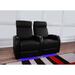Latitude Run® Leather Home Theater Row Seating Genuine Leather in Black | 41 H x 53 W x 35 D in | Wayfair LTTN5387 45542228