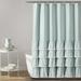 Harriet Bee Siegle Solid Color Single Shower Curtain Polyester in Gray/Blue/White | 72 H x 72 W in | Wayfair 6D8CD6D48BC146369133B4A7AD4DAF18