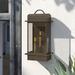 Freeport Park® 3 - Bulb 19.62" H Beveled Glass Outdoor Wall Lantern Aluminum/Glass/Metal in Brown | 19.63 H x 9.5 W x 6.5 D in | Wayfair