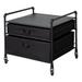 Byourbed Fridge Stand Supreme 2 Drawer Storage Chest Metal/Fabric in Gray/Black | 21.3 H x 23.2 W x 22 D in | Wayfair FSS-DO-PSB-LGD