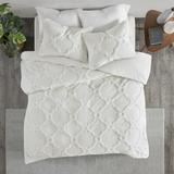 Highland Dunes Oshaughnessy Comforter Set Polyester/Polyfill/Cotton in White | Full/Queen Comforter + 2 Standard Shams | Wayfair