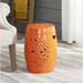 Bungalow Rose Llaneli Ceramic Garden Stool Ceramic in Orange | 18 H x 13 W x 13 D in | Wayfair F825C8571E49489FA78CDF50D4AF74C3