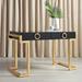 Everly Quinn Hamlig Desk Wood/Metal in Black | 31.49 H x 48.03 W x 26.37 D in | Wayfair 3BA42CF204A34C7CAF8192624755BB8E