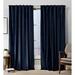 Mercer41 Tremblay Velvet Heavyweight Hidden Solid Room Darkening Tab Top Curtain Panel Polyester in Green/Blue/Navy | 84 H in | Wayfair