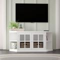 Highland Dunes Galles Corner TV Stand for TVs up to 60" Wood in Brown | 25 H in | Wayfair 92799CC491EE4D07A0167ADB573E0862