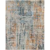 White 36 x 24 x 0.5 in Area Rug - AMER Rugs Serena Hand-Knotted Orange/Blue Area Rug Viscose/Wool | 36 H x 24 W x 0.5 D in | Wayfair SER90203