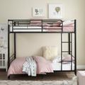 Elisabette Twin Over Twin Standard Bunk Bed by Isabelle & Max™ kids Metal in Black | 68 H x 42 W x 79 D in | Wayfair VVRO4529 33710125
