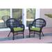Ophelia & Co. Maltby Patio Chair w/ Cushions Wicker/Rattan in Gray/Black | 36 H x 29 W x 29 D in | Wayfair D60A4E5766444B909AE6F8CCE3DCD54E