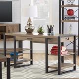 Mercury Row® Yingst Desk Wood/Metal in Brown | 30 H x 60 W x 24 D in | Wayfair 9867B1579509411FBBF78CD02E877654