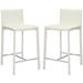 SAFAVIEH Mid-Century 26-inch Park Ave White Counter Stool (Set of 2) - 18.3" x 19.7" x 35.4"