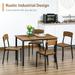 HOMCOM 5 Piece Modern Industrial Dining Table and Chairs Set for Small Space, kitchen, Dining room