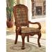 Obzor Traditional Cherry Fabric Upholstered Arm Chair by Copper Grove (Set of 2)