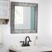 Williston Forge Baur Galvanized Industrial Beveled Bathroom/Vanity Mirror Metal | 22 H x 22 W x 1 D in | Wayfair D25B52DB8BC7447190F3187528E2BC5A