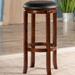 Red Barrel Studio® Maire Swivel Bar & Counter Stool Wood/Upholstered/Leather in Black/Brown | 30.24 H x 16.97 W x 16.97 D in | Wayfair