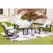 Charlton Home® Strachan 5 Piece Sofa Seating Group w/ Cushions Metal in Brown | Outdoor Furniture | Wayfair 5DED9403DCF24240A119500C373CC5B3