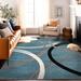 Black/Blue 63 x 0.39 in Area Rug - Wade Logan® Tolchester Abstract Blue/Gray/Black Area Rug Polypropylene | 63 W x 0.39 D in | Wayfair