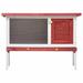 Tucker Murphy Pet™ Ennis Rabbit Hutch Bunny Cage w/ Pull Out Tray Enclosure Solid Pine Wood (common for Rabbit Hutches) in Red | Wayfair